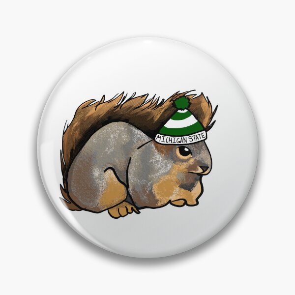 Item preview, Squirrel in a Michigan State Hat designed and sold by Chaotic-Koala.