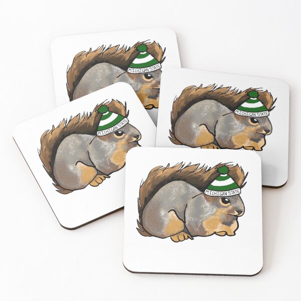Item preview, Squirrel in a Michigan State Hat designed and sold by Chaotic-Koala.
