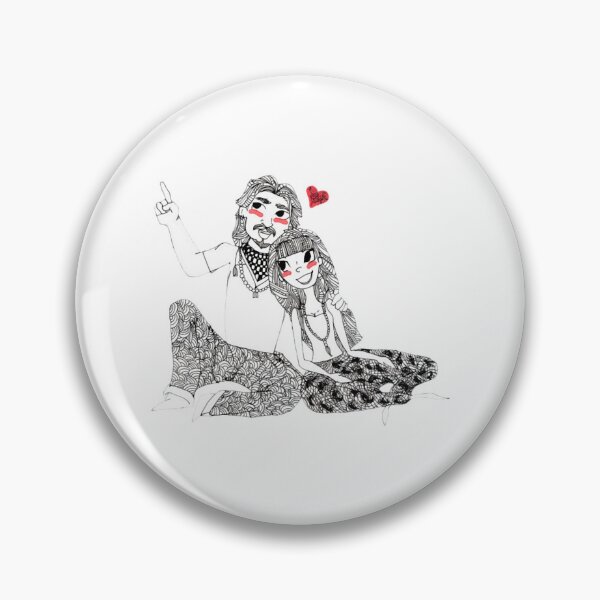 Item preview, Love in Doodle Lines Cute Couple Art designed and sold by Rowephoeniart.