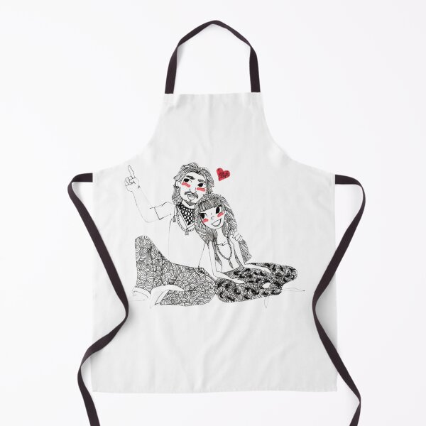 Item preview, Love in Doodle Lines Cute Couple Art designed and sold by Rowephoeniart.