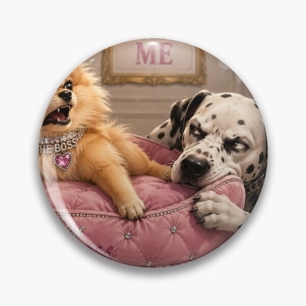 Item preview, Bossy Pomeranian Princess Guards Bed from Dalmatian Funny Dog Design designed and sold by Extremeallie.