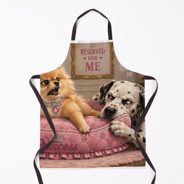 Item preview, Bossy Pomeranian Princess Guards Bed from Dalmatian Funny Dog Design designed and sold by Extremeallie.