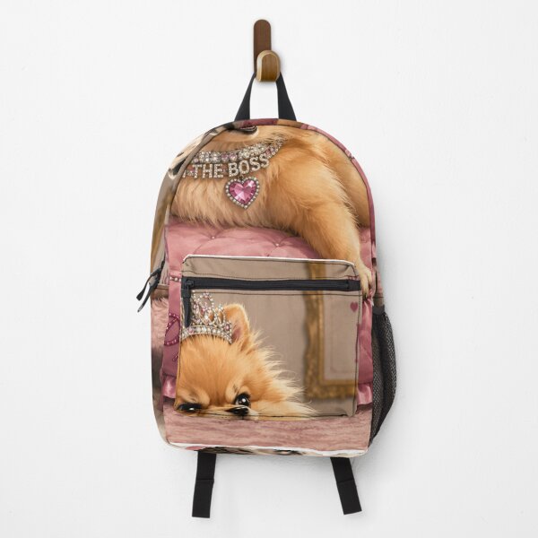 Item preview, Bossy Pomeranian Princess Guards Bed from Dalmatian Funny Dog Design designed and sold by Extremeallie.