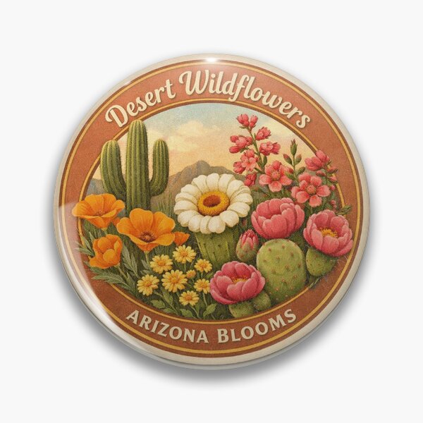 Item preview, Desert Wildflowers of Arizona – Vintage Botanical Sticker designed and sold by SachaMuru.