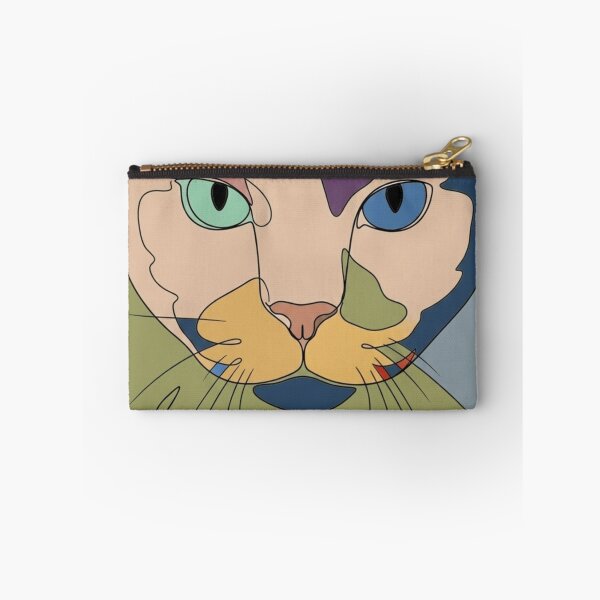 Item preview, Colorful Heterochromia Cat Line Art designed and sold by Komatoya.