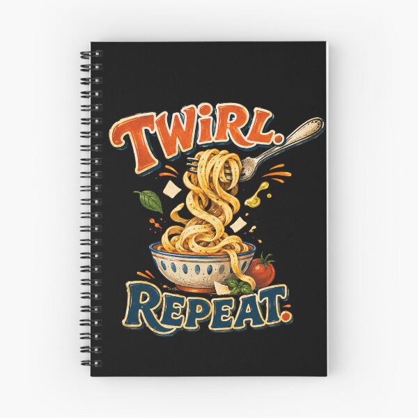 Item preview, Twirl Repeat | Vintage Pasta Graphic T-Shirt | Italian Food Illustration designed and sold by UUniqueIImprint.