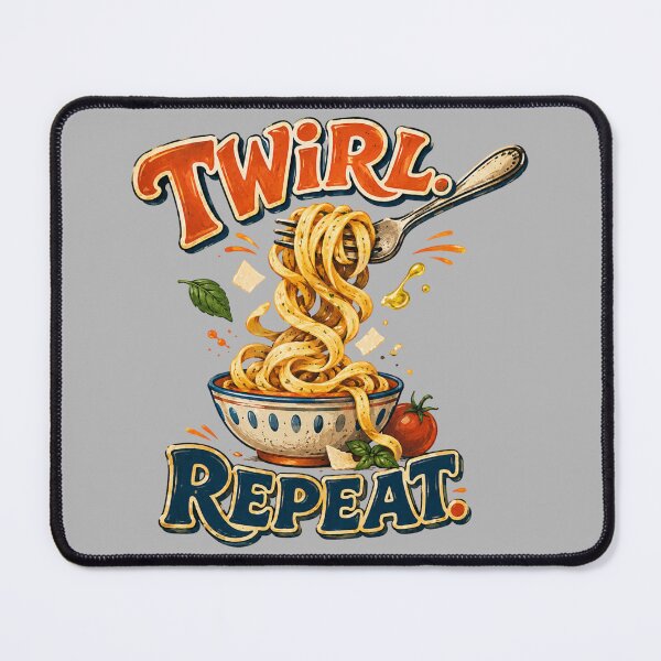 Item preview, Twirl Repeat | Vintage Pasta Graphic T-Shirt | Italian Food Illustration designed and sold by UUniqueIImprint.