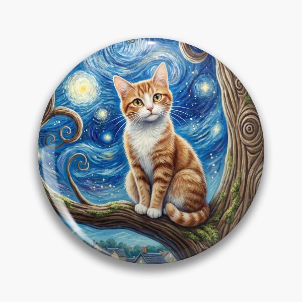 Item preview, Klimt Cat in Starry Night designed and sold by Vicky Brago-Mitchell®.