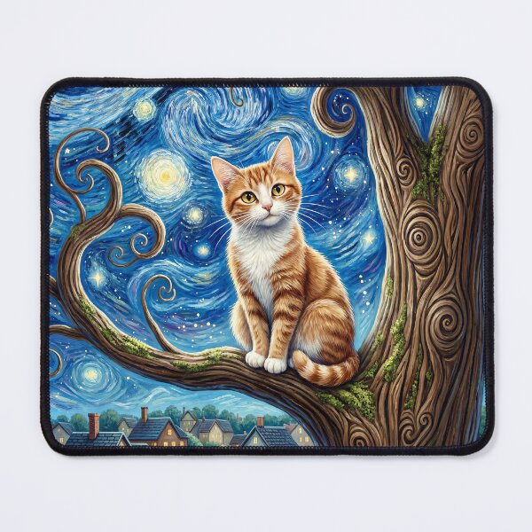 Item preview, Klimt Cat in Starry Night designed and sold by Vicky Brago-Mitchell®.