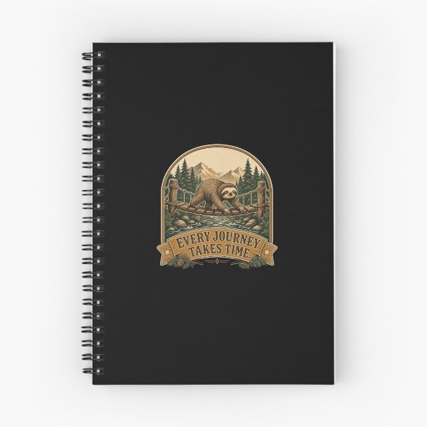 Item preview, Every Journey Takes Time Vintage Sloth Nature Hiking  designed and sold by freshwear design.