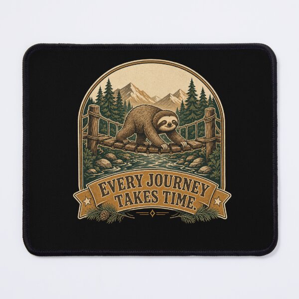 Item preview, Every Journey Takes Time Vintage Sloth Nature Hiking designed and sold by freshwear design.