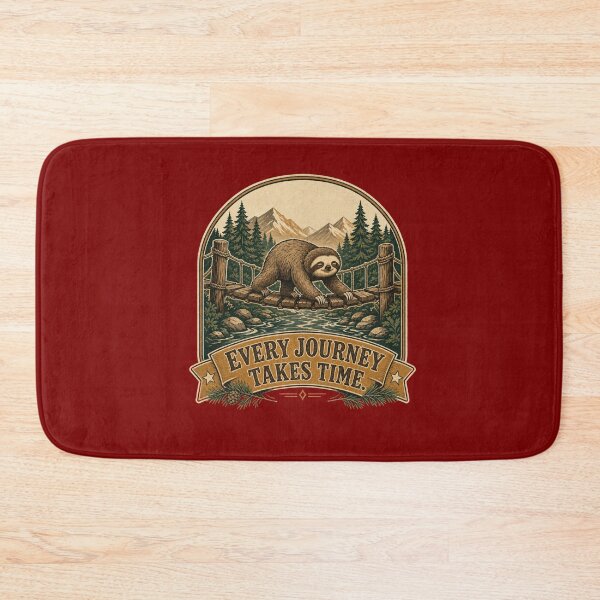 Item preview, Every Journey Takes Time Vintage Sloth Nature Hiking  designed and sold by freshwear design.
