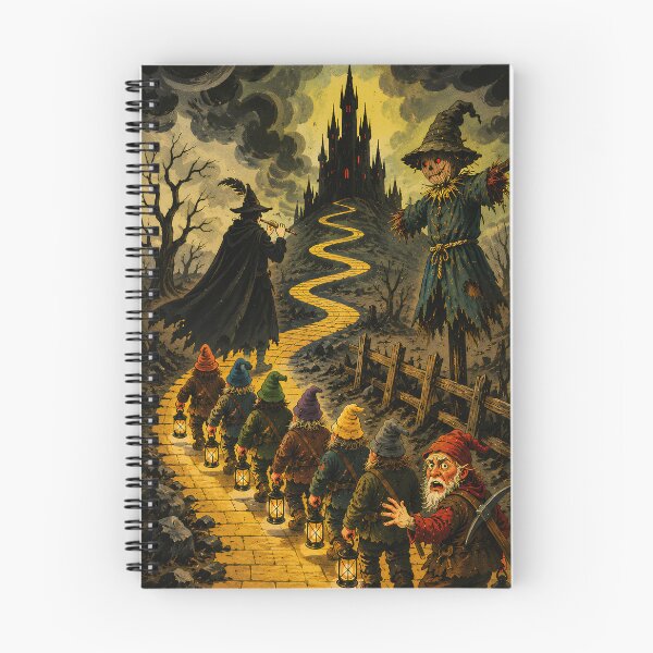 Item preview, Wizard of Oz × Pied Piper × Seven Dwarfs | Dark Fairy Tale Crossover | Vintage 1950s Children's Book Horror Illustration designed and sold by Extravanganzza.