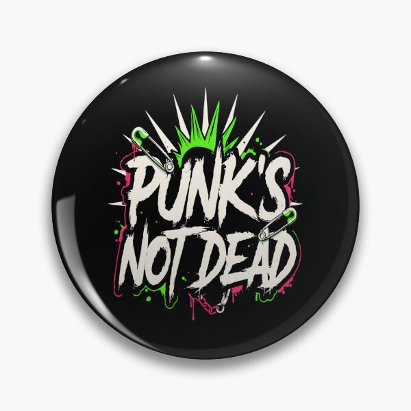 Item preview, Punk's Not Dead – Mohawk Safety Pin Punk Rock Design designed and sold by Midnight Veil Designs.
