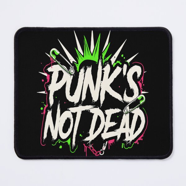 Item preview, Punk's Not Dead – Mohawk Safety Pin Punk Rock Design designed and sold by Midnight Veil Designs.