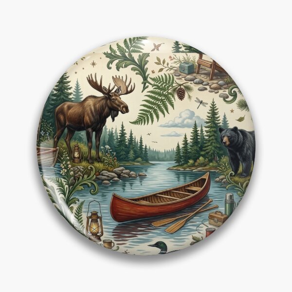Item preview, Luxury Baroque Canadian Cottage Country Seamless Pattern designed and sold by OpenDreamArts.