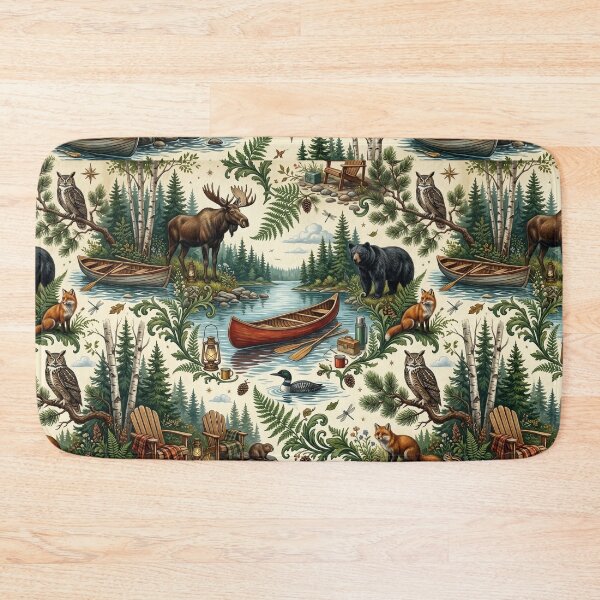 Item preview, Luxury Baroque Canadian Cottage Country Seamless Pattern designed and sold by OpenDreamArts.