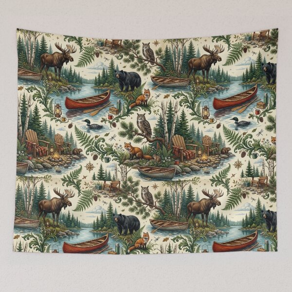 Item preview, Luxury Baroque Canadian Cottage Country Seamless Pattern designed and sold by OpenDreamArts.
