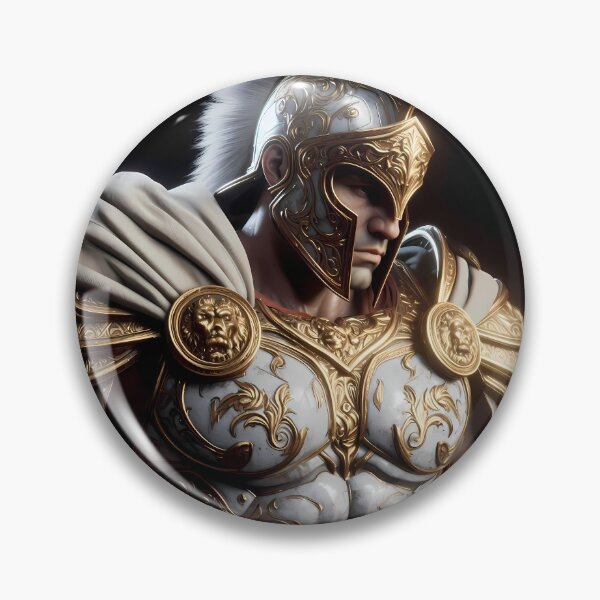 Item preview, White Crest Spartan Warrior Epic Art designed and sold by GalleryBrisArt.