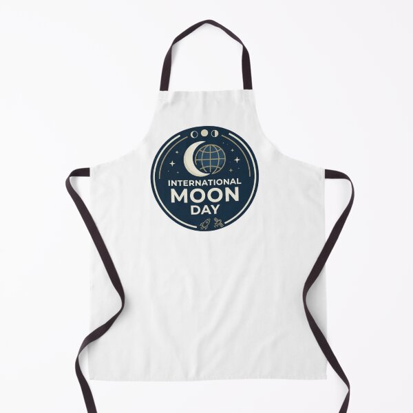 Item preview, International Moon Day Minimalist Crescent Moon Space Badge designed and sold by Palette & Hue.