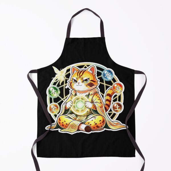 Item preview, The Five Elements Master - Magical Felis Nigripes Mage designed and sold by ABYSSLAB.