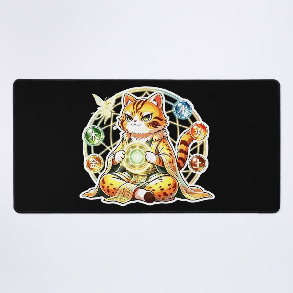 Item preview, The Five Elements Master - Magical Felis Nigripes Mage designed and sold by ABYSSLAB.