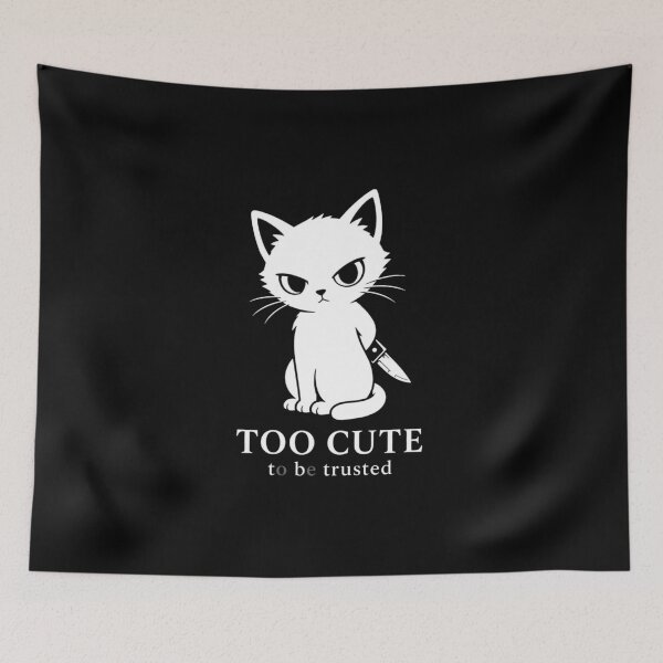 Item preview, too Cute To Be Trusted Evil Cat Shirt designed and sold by Mystic & Celestial Art.
