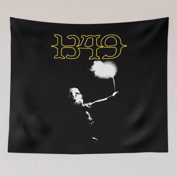 Item preview, Line Yellow Typography Black Metal designed and sold by nerdyygraphic.