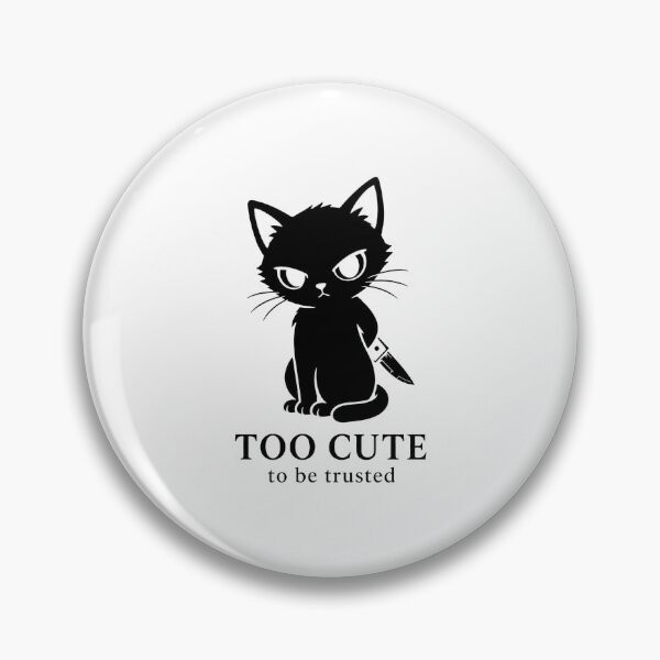 Item preview, Too Cute To Be Trusted Evil Cat designed and sold by Mystic & Celestial Art.