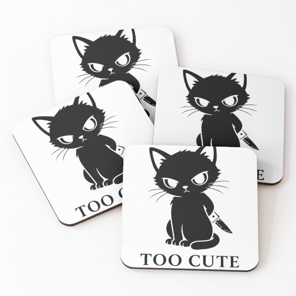 Item preview, Too Cute To Be Trusted Evil Cat designed and sold by Mystic & Celestial Art.
