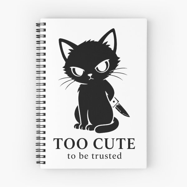 Item preview, Too Cute To Be Trusted Evil Cat designed and sold by Mystic & Celestial Art.