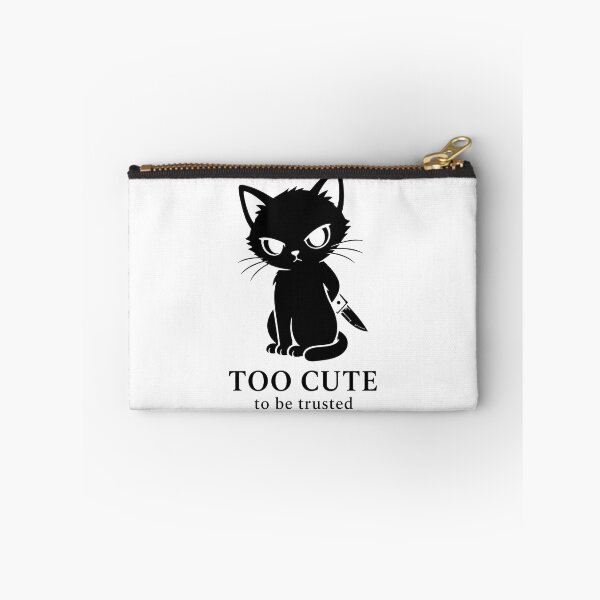 Item preview, Too Cute To Be Trusted Evil Cat designed and sold by Mystic & Celestial Art.