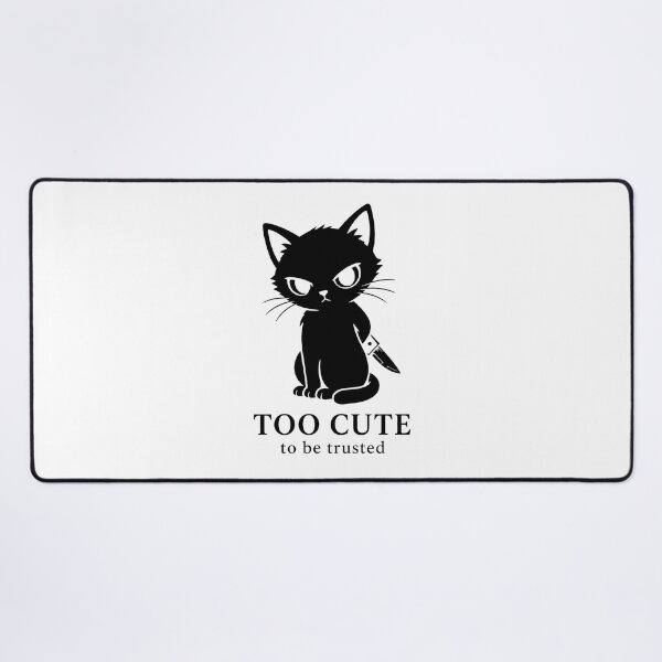 Item preview, Too Cute To Be Trusted Evil Cat designed and sold by Mystic & Celestial Art.