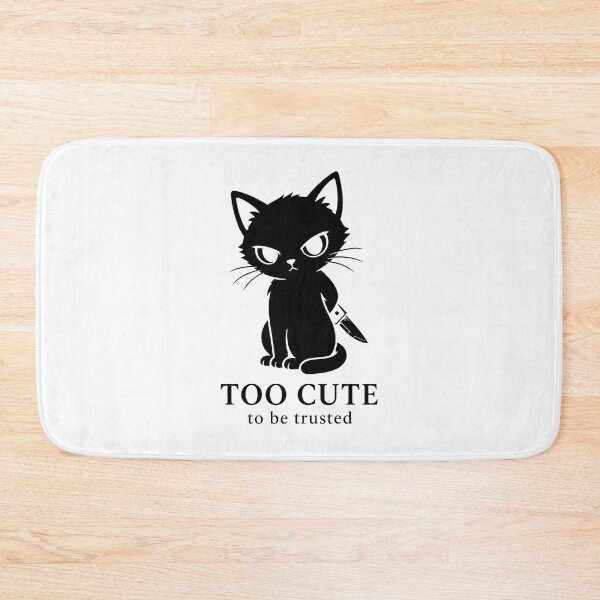 Item preview, Too Cute To Be Trusted Evil Cat designed and sold by Mystic & Celestial Art.