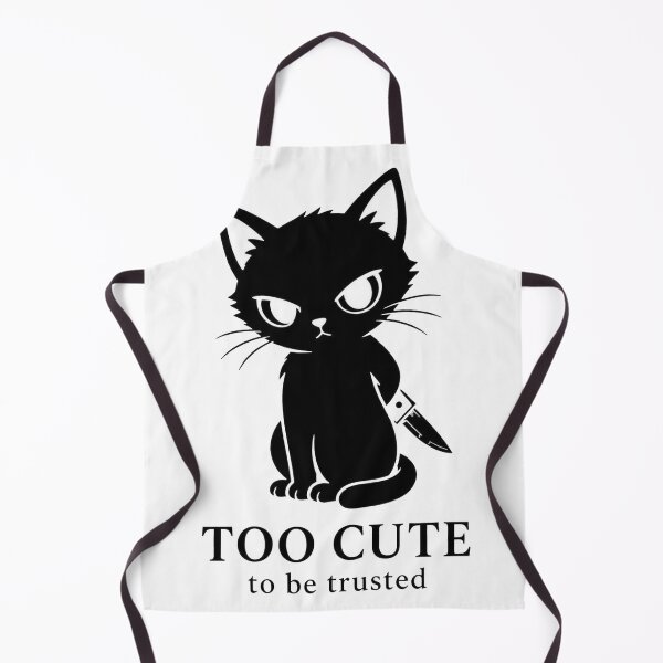 Item preview, Too Cute To Be Trusted Evil Cat designed and sold by Mystic & Celestial Art.