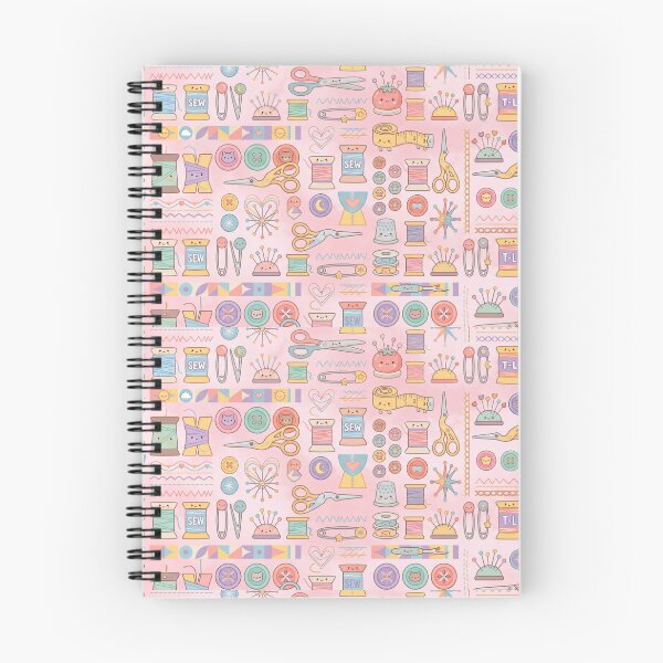 Item preview, Cute sewing notions pink print  designed and sold by Future Past Co. .