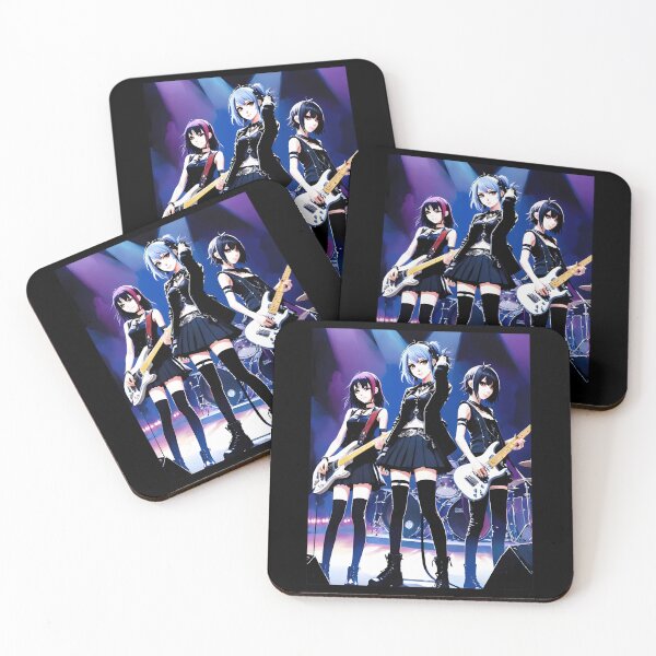 Item preview, Anime Style Illustration of Three Girl Musicians In Dark designed and sold by ToxicSquid101.