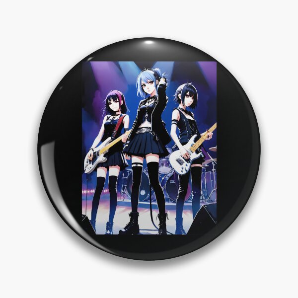 Item preview, Anime Style Illustration of Three Girl Musicians In Dark designed and sold by ToxicSquid101.