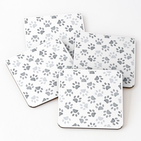 Item preview, Grey Sketched Paw Print Seamless Pattern designed and sold by GiaoCalonas.
