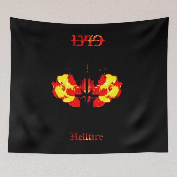 Item preview, Red Typography Black Metal Hellfire designed and sold by nerdyygraphic.