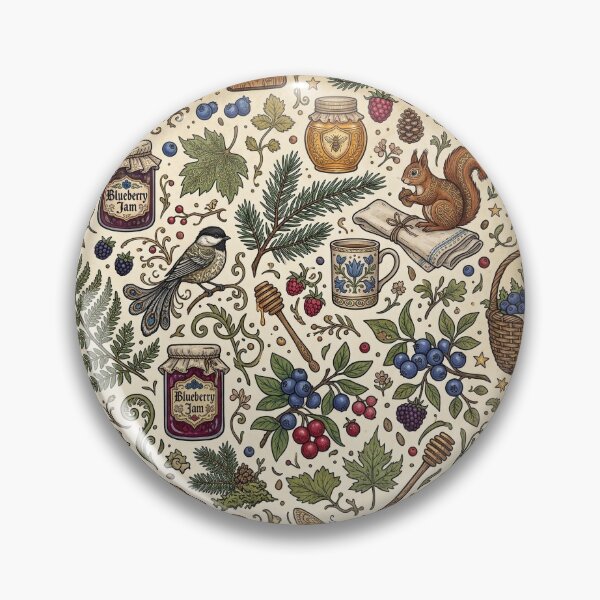 Item preview, Vintage Medieval Woodcut Forest Animals & Wildflowers Print designed and sold by OpenDreamArts.