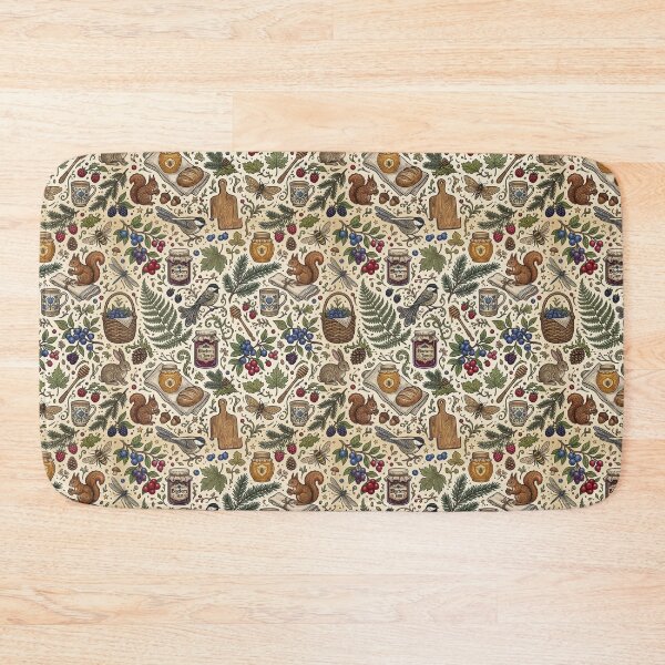Item preview, Vintage Medieval Woodcut Forest Animals & Wildflowers Print designed and sold by OpenDreamArts.