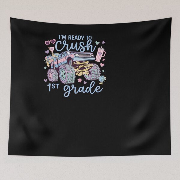 Item preview, Cute Girls 1st Grade Monster Truck Back to School designed and sold by KroghDs.
