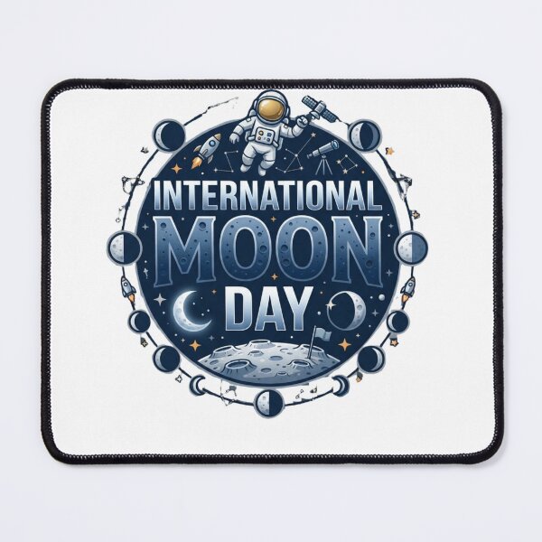 Item preview, International Moon Day Astronaut & Lunar Phases Space Exploration Design designed and sold by Palette & Hue.