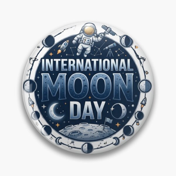 Item preview, International Moon Day Astronaut & Lunar Phases Space Exploration Design designed and sold by Palette & Hue.