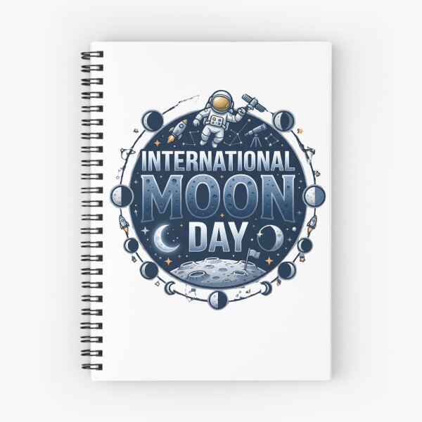 Item preview, International Moon Day Astronaut & Lunar Phases Space Exploration Design designed and sold by Palette & Hue.