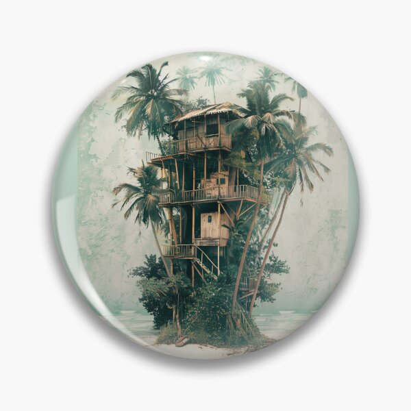 Item preview,  Tropical Beach Treehouse B1 designed and sold by CrumbBumStudio.
