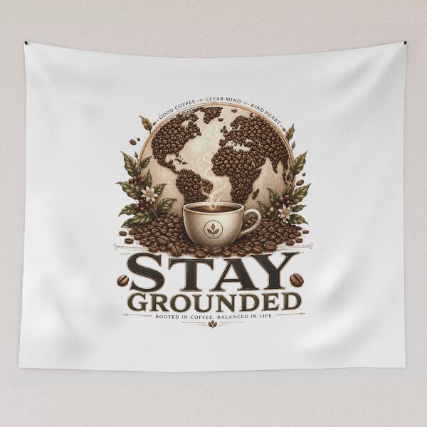Item preview, Stay Grounded Coffee Bean Design designed and sold by pradeepvisuals.