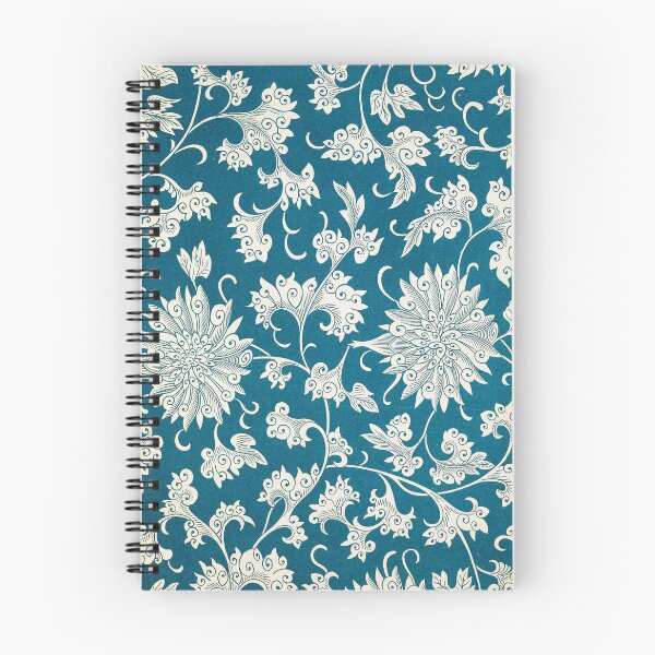 Item preview, Classic Asian Lotus and Scrollwork Motif on Blue designed and sold by The Ravens Ballad.