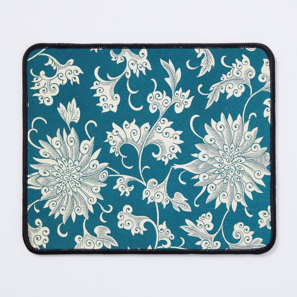 Item preview, Classic Asian Lotus and Scrollwork Motif on Blue designed and sold by The Ravens Ballad.